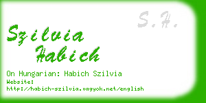 szilvia habich business card